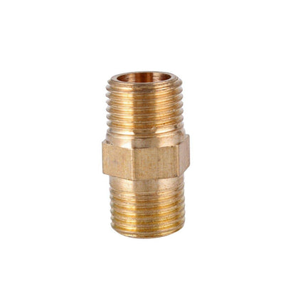 Avelena | Messingrohr Sechskantnippel Fitting Kupplungsstecker Schnelle Adapter 1/8 1/4 3/8 1/2 3/4 1 Bsp Männliches Gewinde Wasser Öl Gas Kraftstoff