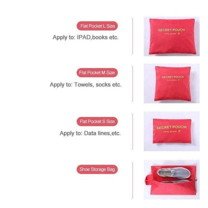 Avelena | 7-Teiliges Set Reisegepäck-Organizer Polyester Tragbare Reisepartition Tasche Aufbewahrungsbeutel Home-Organisationszubehör