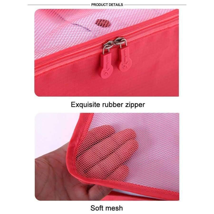 Avelena | 7-Teiliges Set Reisegepäck-Organizer Polyester Tragbare Reisepartition Tasche Aufbewahrungsbeutel Home-Organisationszubehör