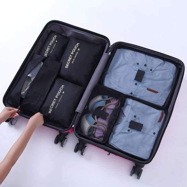 Avelena | 7-Teiliges Set Reisegepäck-Organizer Polyester Tragbare Reisepartition Tasche Aufbewahrungsbeutel Home-Organisationszubehör