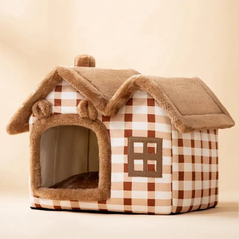 Avelena | Faltbares Katzenhaus Winterwarm Chihuahua Höhlenbett Katzenkorb Für Kleine Hunde Warmweiche Katzenbettmatte Kennel Welpenhaus Tiefschlaf
