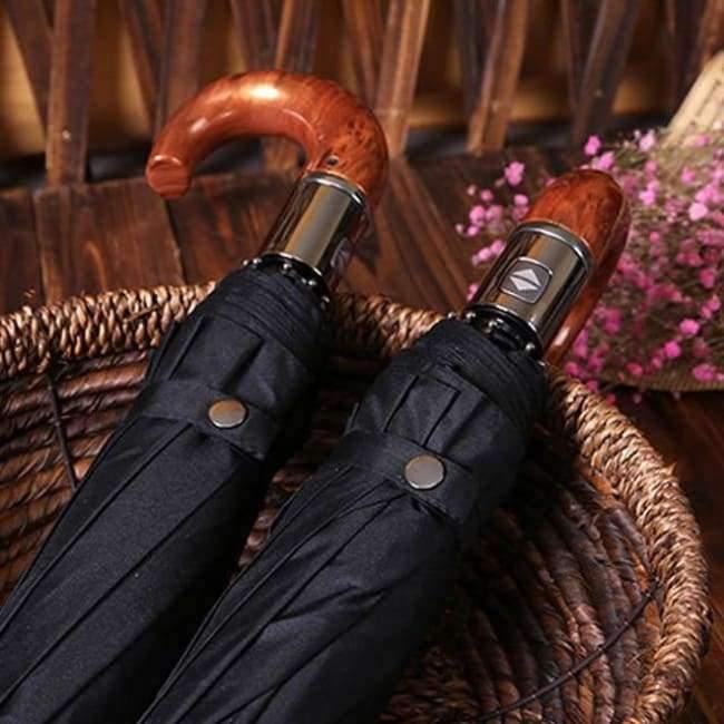 Avelena | Englischer Stil Regenschirm Herren Automatisch 10Rippen Stark Windresistent 3 Faltbarer Regenschirm Regen Business Männlich Qualitätsschirm