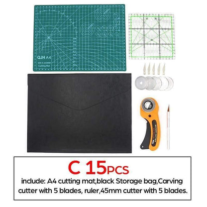 Avelena | A1A2A3A4 Pvc Schneidematte Diy Lederhandwerk Werkzeug Doppelseitige Selbstheilende Matte Pad Schneid Patchwork Nähwerkzeug Set