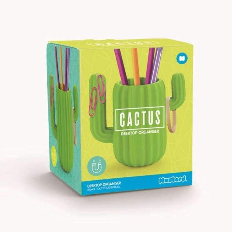 Avelena | Cactus Schreibtisch Schreibwaren Organizer Plastik Stifthalter Magnetbehälter für Bürozubehör Hausbedarf