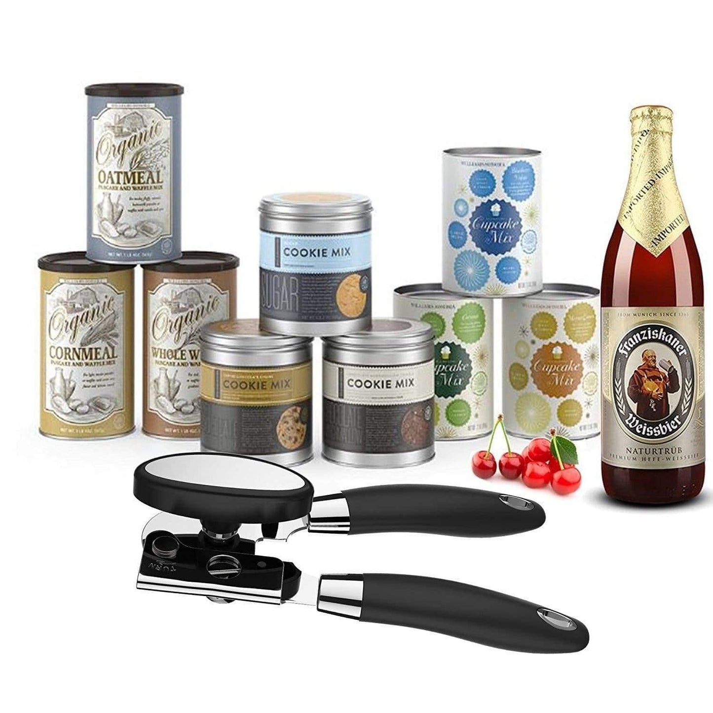 Avelena | Manueller Dosenöffner Glatte Kante Professionelles Design Für Müheloses Öffnen, Premium Edelstahlklinge, Guter Griff Silikonhandgriff