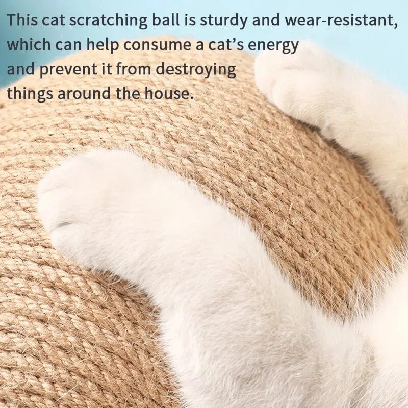 Avelena | Katze Kratzmöbel Ballspielzeuge Sisal Und Holz Stabiler Dreieck Katzen Innenraum Stuff Robustes Kratzen Coole Kratzfläche Auf Ständer Drehen