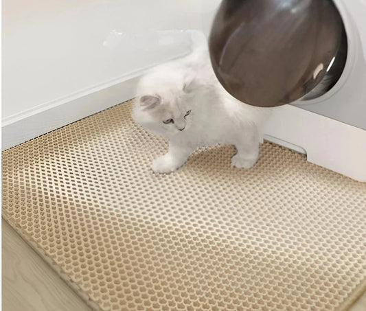 Avelena | Katzenstreu Matte Katzenzubehör Doppel-Schicht Rutschfest Große Haustier Katzenstreu Box Filter Matte Verschleißfeste Katzenstreu Matte Free Shipping