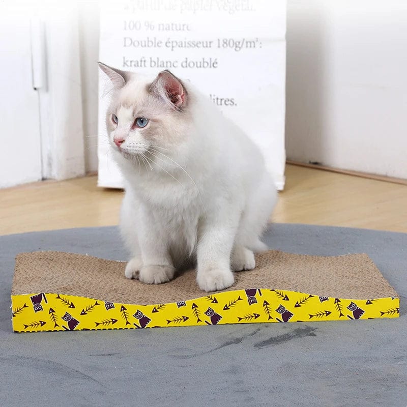 Avelena | Katzenspielzeug Haustier Katze Kratzbrett Wellpappe Pad Krallenpflege Interaktiv Möbel Schützend Katzen Kratzer Spielzeug