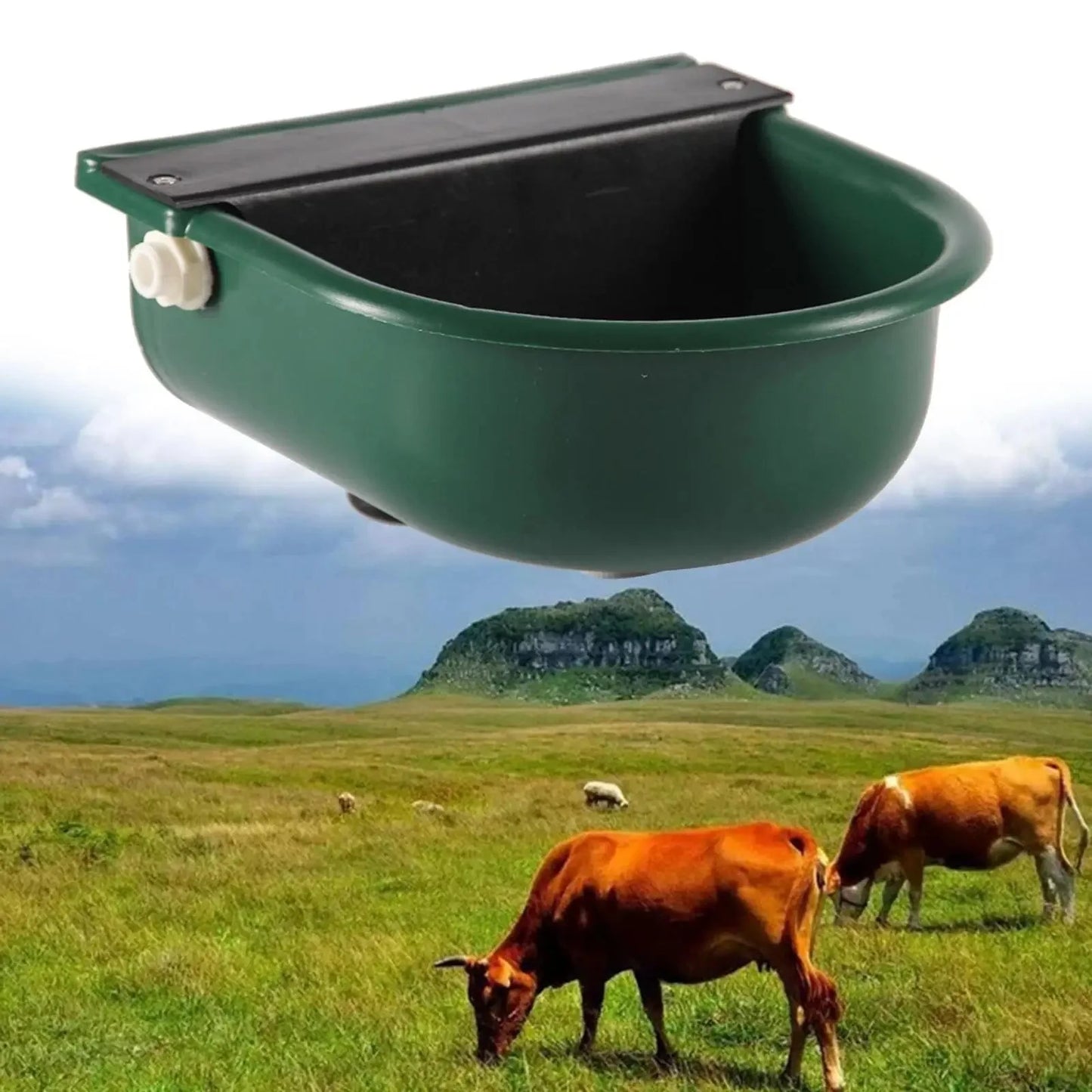 Avelena | Rind Ziegen Wassertrinkschale Automatischer Trinker Pferd Hund Trinkschale Für Rind Pferd Bauernhof Tierfütterung Ausrüstung
