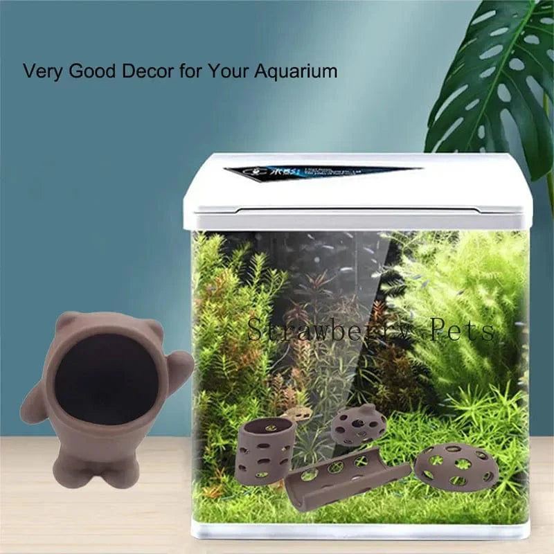 Avelena | Keramische Aquariendekoration Fisch Garnelen Unterschlupf Haus Töpferei Skorpionhaus Dose Simulation Stein Fischtank Dekor Groß
