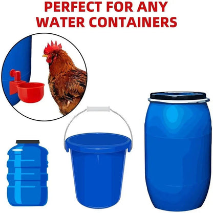 Avelena | Hühnertrinkbecher Automatischer Tränker Hühnerfütterer Plastik Geflügelwassertränke Trinkwasserfütterer Für Küken Enten Gänse Wachteln