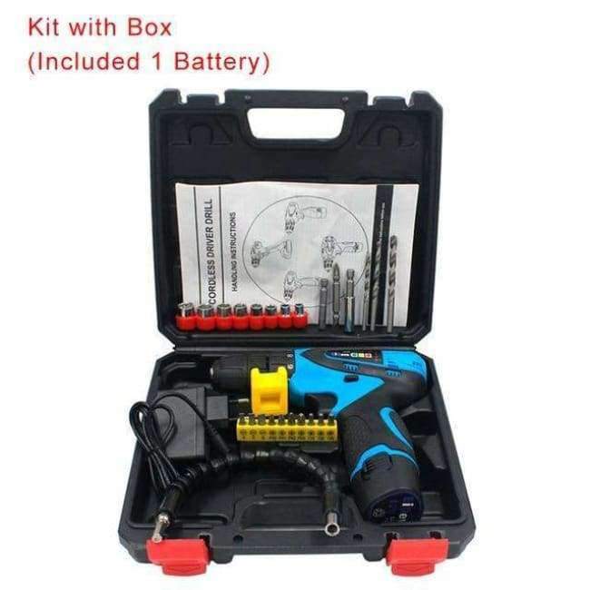 Avelena | Eidevo 12V Elektrobohrmaschine Lithium-Batterie Akku-Bohrmaschine Elektroschrauber Mini-Bohrer mit Koffer Elektrobohrmaschine