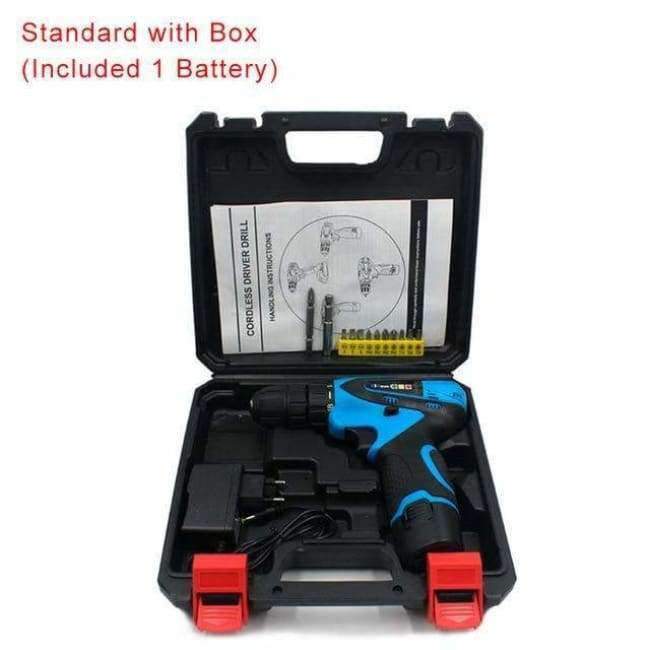 Avelena | Eidevo 12V Elektrobohrmaschine Lithium-Batterie Akku-Bohrmaschine Elektroschrauber Mini-Bohrer mit Koffer Elektrobohrmaschine