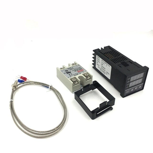 Avelena | Rex-C100 Digitale Pid Temperaturregler Thermostat Ssr Ausgang + Max. 40A Ssr Relais + K Thermoelementsonde Hohe Qualität