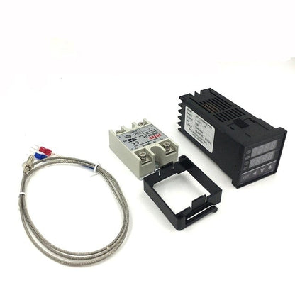 Avelena | Rex-C100 Digitale Pid Temperaturregler Thermostat Ssr Ausgang + Max. 40A Ssr Relais + K Thermoelementsonde Hohe Qualität