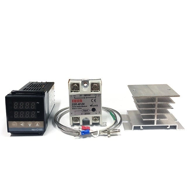 Avelena | Rex-C100 Digitale Pid Temperaturregler Thermostat Ssr Ausgang + Max. 40A Ssr Relais + K Thermoelementsonde Hohe Qualität