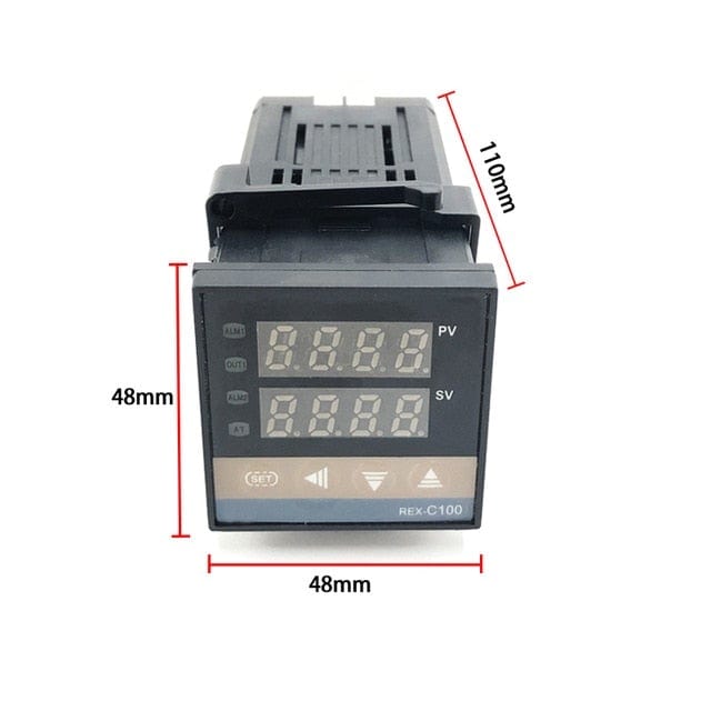 Avelena | Rex-C100 Digitale Pid Temperaturregler Thermostat Ssr Ausgang + Max. 40A Ssr Relais + K Thermoelementsonde Hohe Qualität