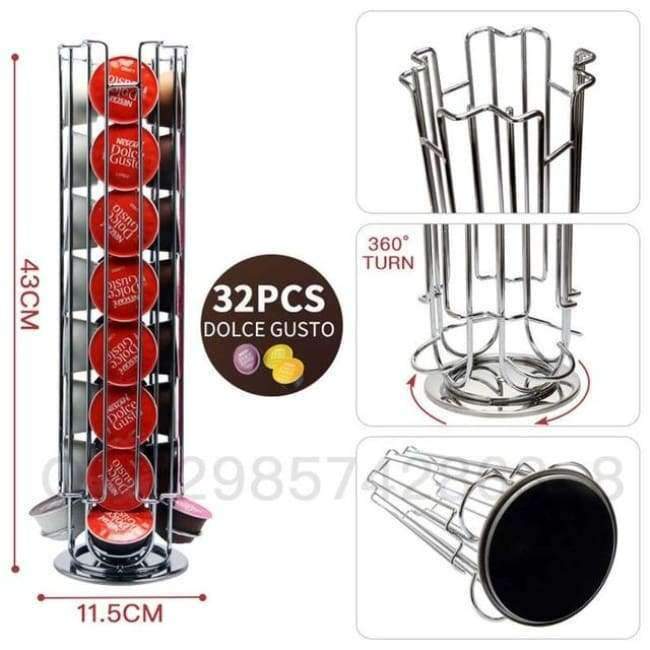 Avelena | Speicher Dolce Gusto Nespresso Kapselhalter Edelstahl Display Kapselregal Stand Küchentisch Metallregal Kostenloser Versand