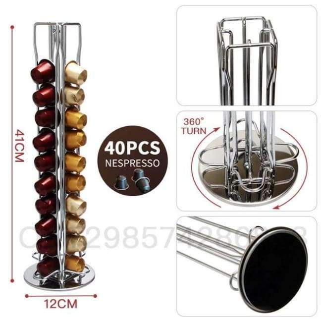 Avelena | Speicher Dolce Gusto Nespresso Kapselhalter Edelstahl Display Kapselregal Stand Küchentisch Metallregal Kostenloser Versand