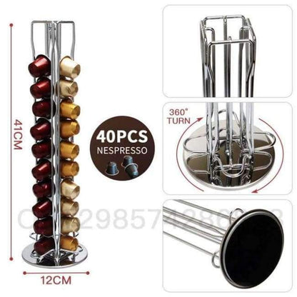 Avelena | Speicher Dolce Gusto Nespresso Kapselhalter Edelstahl Display Kapselregal Stand Küchentisch Metallregal Kostenloser Versand