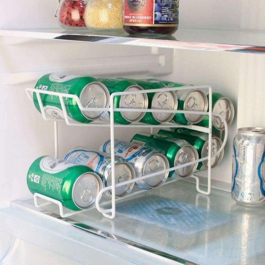 Avelena | Weiße Dosenlagerhaltergestelle Getränkedosen Coke Bier Dosenspender Lagergestell Kühlschrank Küchenorganizer Werkzeuge Tslm2