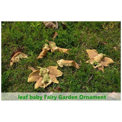 Avelena | Kollektion Engel Figur Miniatur Feengarten Ornament Blatt Baby Weihnachtsbaum Dekoration Für Zuhause Weihnachtsgeschenk
