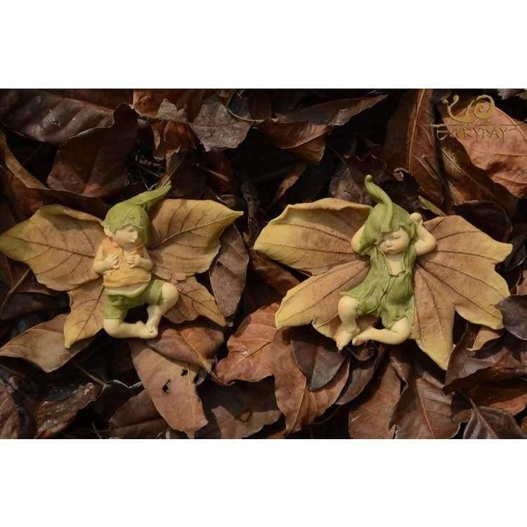 Avelena | Kollektion Engel Figur Miniatur Feengarten Ornament Blatt Baby Weihnachtsbaum Dekoration Für Zuhause Weihnachtsgeschenk