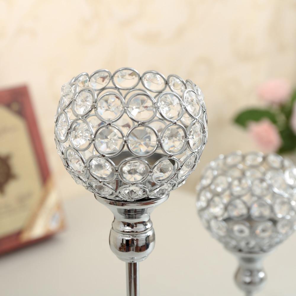 Avelena | Kristall Teelichthalter Kaffeetisch Centerpieces Metall Kerzenständer Hochzeits Weihnachts Halloween Dekoration