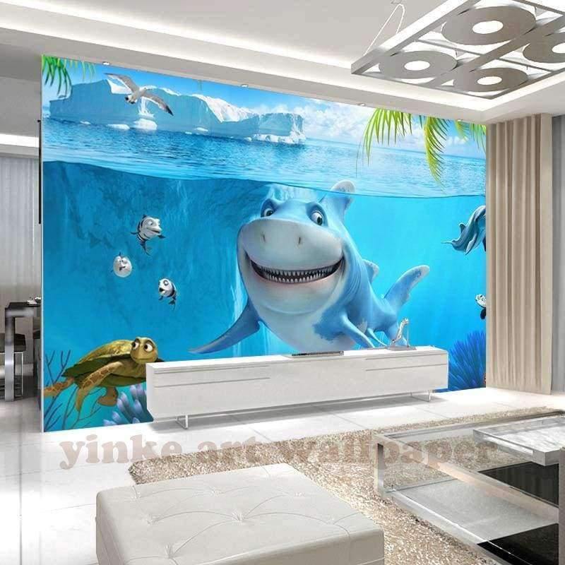 Avelena | Benutzerdefinierte 3D Wandmural Tapete Vlies Kinderzimmer Wandverkleidung Tapete 3D Stereo Meerwelt 3D Kinder Fotos Tapete Wohnkultur