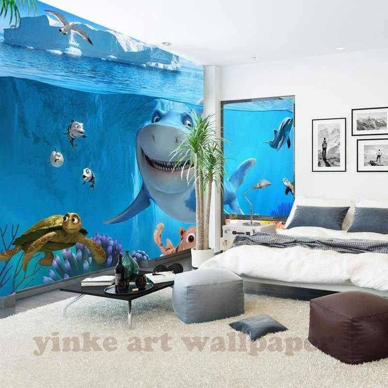 Avelena | Benutzerdefinierte 3D Wandmural Tapete Vlies Kinderzimmer Wandverkleidung Tapete 3D Stereo Meerwelt 3D Kinder Fotos Tapete Wohnkultur