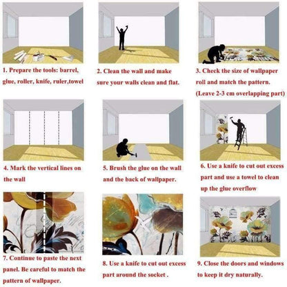 Avelena | Benutzerdefinierte Fototapete 3D Stereoskopisches Tier Leopard Wandbild Tapeten Heimdekoration Wohnzimmer Schlafzimmer Hintergrundtapete