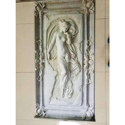 Avelena | Benutzerdefinierte Fototapete Europäischer Stil Figurenstatue 3D Prägewand Hotel Wohnzimmer Hintergrund Tapete Mauerpapiere 3D Heimdekoration