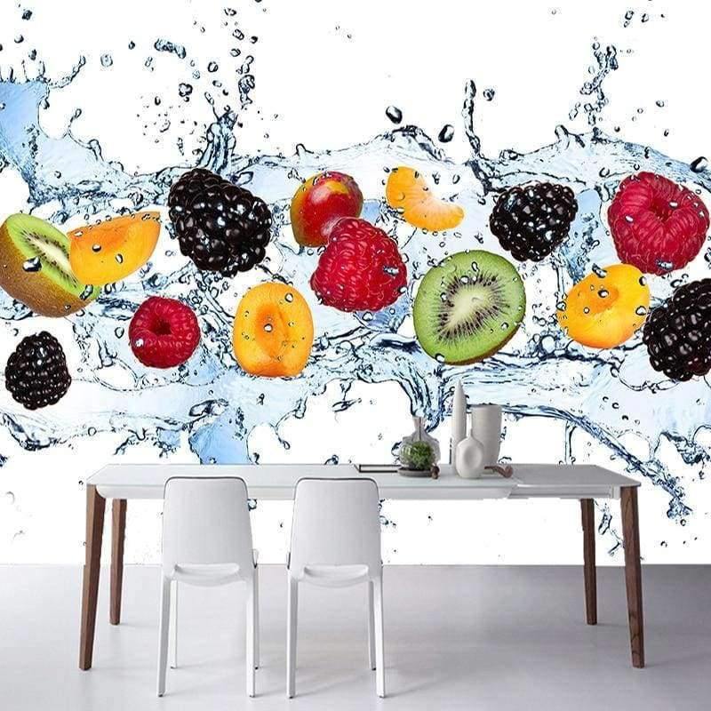 Avelena | Benutzerdefinierte Wandmalerei Frisches Obst Foto Tapete Restaurant Wohnzimmer Küche Hintergrund Wandmalerei Vlies Tapete Modern
