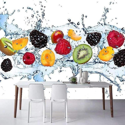 Avelena | Benutzerdefinierte Wandmalerei Frisches Obst Foto Tapete Restaurant Wohnzimmer Küche Hintergrund Wandmalerei Vlies Tapete Modern
