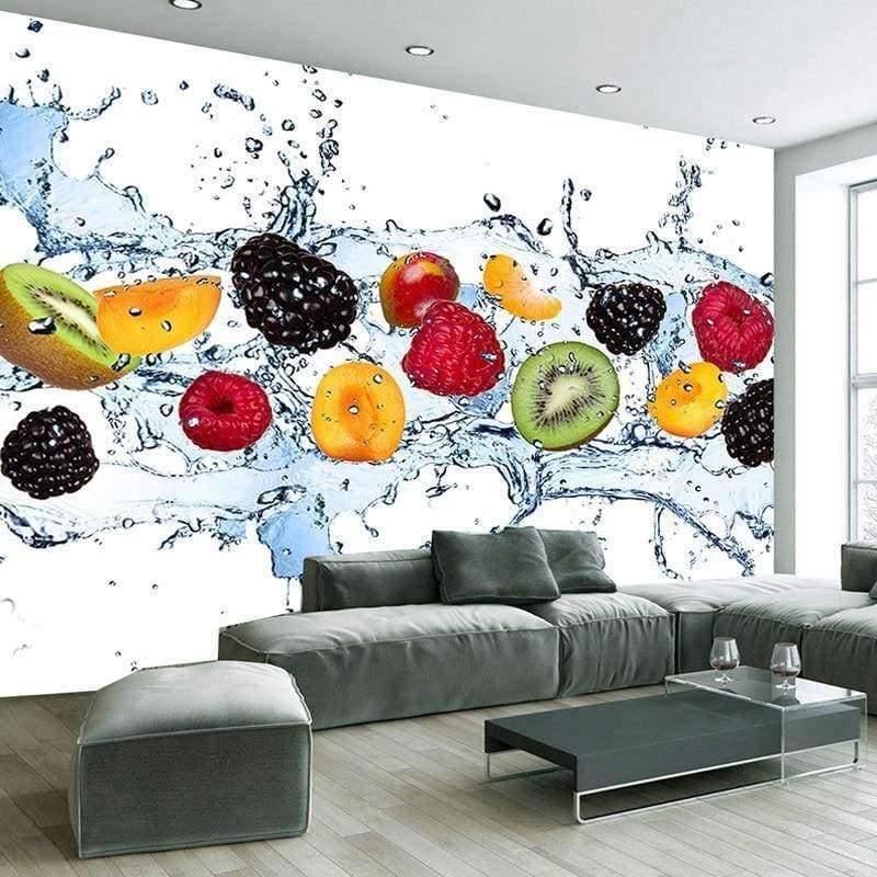 Avelena | Benutzerdefinierte Wandmalerei Frisches Obst Foto Tapete Restaurant Wohnzimmer Küche Hintergrund Wandmalerei Vlies Tapete Modern