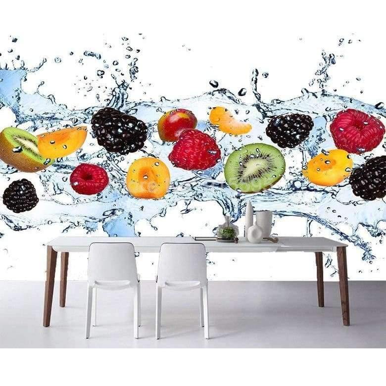 Avelena | Benutzerdefinierte Wandmalerei Frisches Obst Foto Tapete Restaurant Wohnzimmer Küche Hintergrund Wandmalerei Vlies Tapete Modern