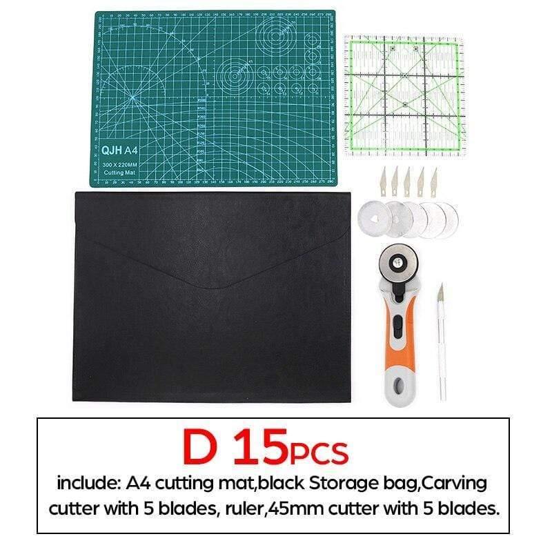 Avelena | A1A2A3A4 Pvc Schneidematte Diy Lederhandwerk Werkzeug Doppelseitige Selbstheilende Matte Pad Schneid Patchwork Nähwerkzeug Set