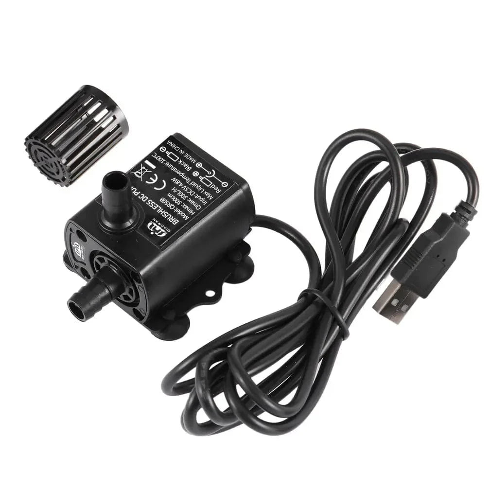 Avelena | Decdeal Ultra-Leise Mini Bürstenlose Dc/Usb Wasserpumpe 5/12V 5-10W 250-400L/H Förderhöhe 300Cm Tauchbrunnen Aquarium Zirkulation