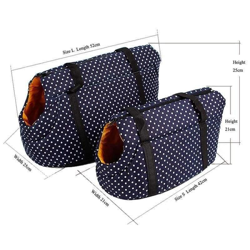 Avelena | Punktdruck Haustier Hundetrage Sling Winter Warm Katze Trage Tasche Outdoor Reisen Kleine Hund Schultertasche für Chihuahua S/L
