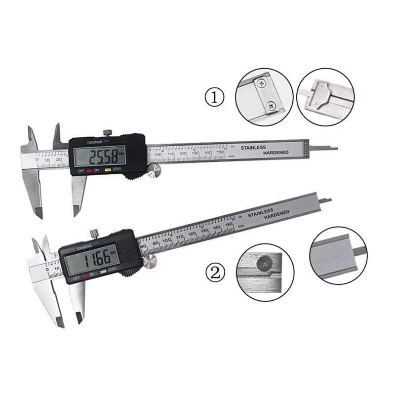 Avelena | Digitale Schieblehre 6 Zoll 150Mm Edelstahl Elektronische Schieblehre Mikrometer Tiefenmesswerkzeuge