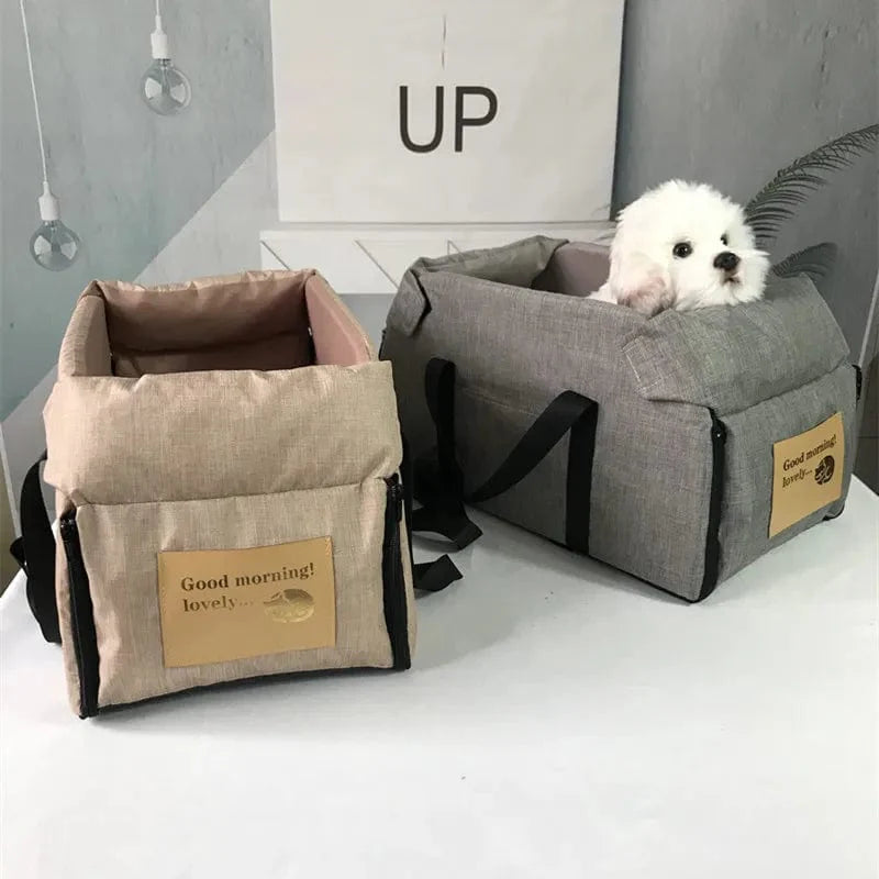 Avelena | Hund Autositzbett Auto Zentral Tragbarer Autositz Zentral Sicherheit Reisen Katze Hundebett Transport Für Tasche Chihuahua Zubehör