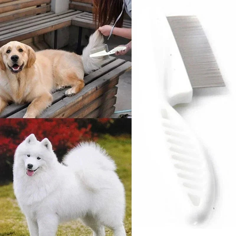 Avelena | Hundekamm Katze Hund Haustier Edelstahl Bequemer Flohkamm Zuhause Haustier Tierpflege Schutz Flohkamm