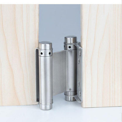 Avelena | Doppel-Open-Door-Scharnier 3/8 Zoll Edelstahl Federautomatik Scharniere Beidseitig Öffnendes Türbarriere Cowboy-Türbeschläge