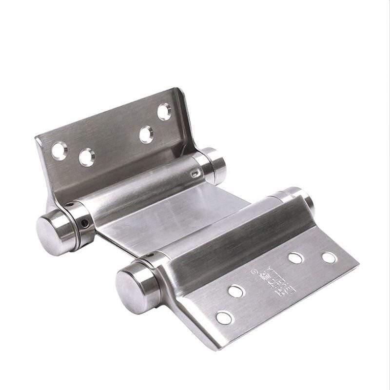 Avelena | Doppel-Open-Door-Scharnier 3/8 Zoll Edelstahl Federautomatik Scharniere Beidseitig Öffnendes Türbarriere Cowboy-Türbeschläge