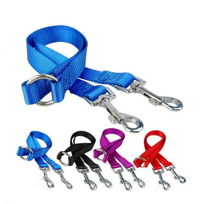 Avelena | Doppelter Zwillings-Dual-Kuppel-Hundeleine Zwei-In-Eins Starkes Nylon V-Form Haustier Hundeleine Bunte Zwei-Wege Haustierleine