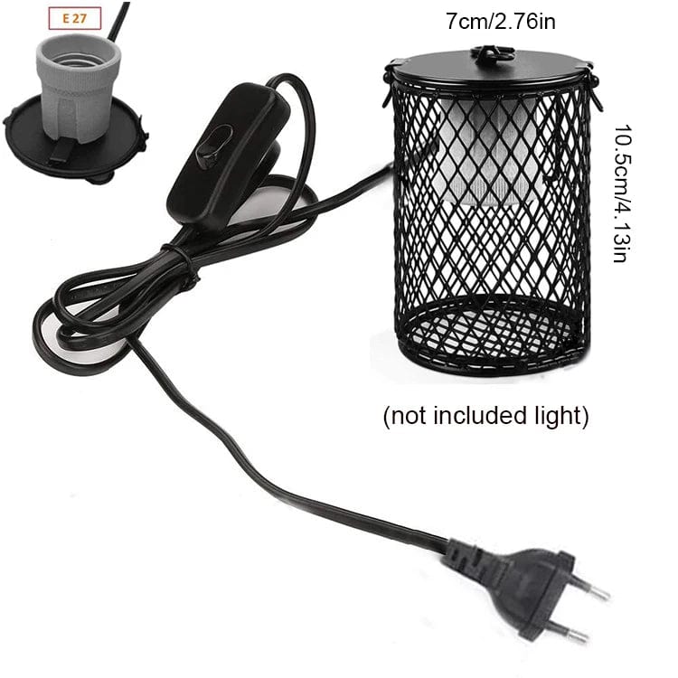 Avelena | E27 Haustier Heizlampe Für Schildkröte Schlange Echse Infrarot Keramikausstrahler Wärme Licht 100W Reptilienlampe Eu Stecker