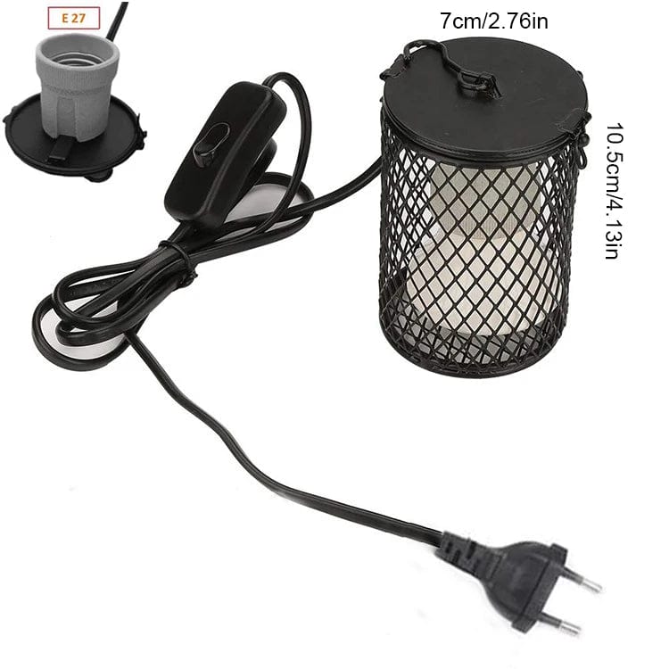 Avelena | E27 Haustier Heizlampe Für Schildkröte Schlange Echse Infrarot Keramikausstrahler Wärme Licht 100W Reptilienlampe Eu Stecker