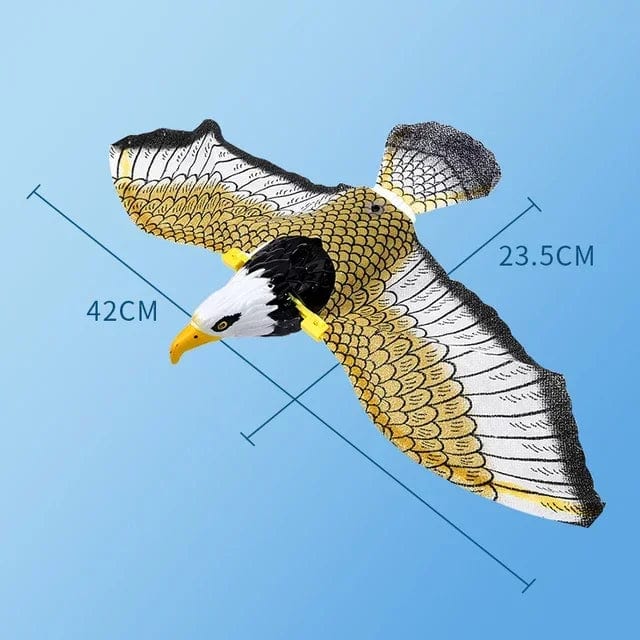 Avelena | Simulation Vogel Interaktive Katze Spielzeuge Elektrisch Hängender Adler Fliegender Vogel Katzen Teaser Spiel Katzenstock Kratzbrett Kuscheltier Spielzeug