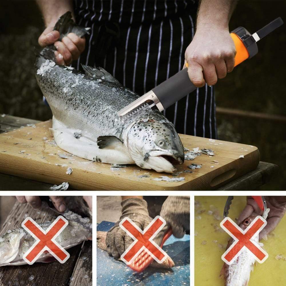 Avelena | Elektrischer Fischschupper Wasserdicht Fischschupper Fischschuppenentferner Reiniger Automatischer Wiederaufladbarer Schuppenkratzer