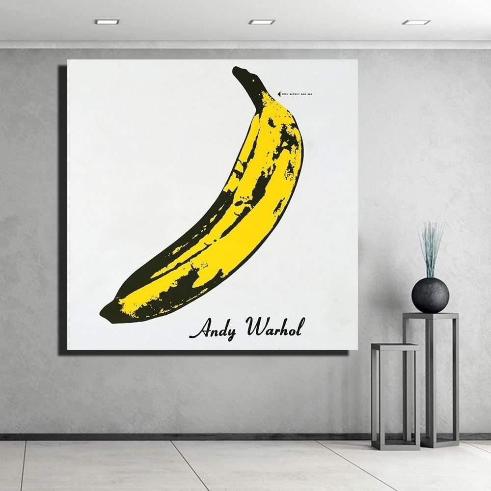 Avelena | Embelish Hand Draw Andy Warhol Banane Hd Druck Leinwand Ölmalerei Küchen Dekor Wandposter Wohnraum Kunstwerke Heim Bilder